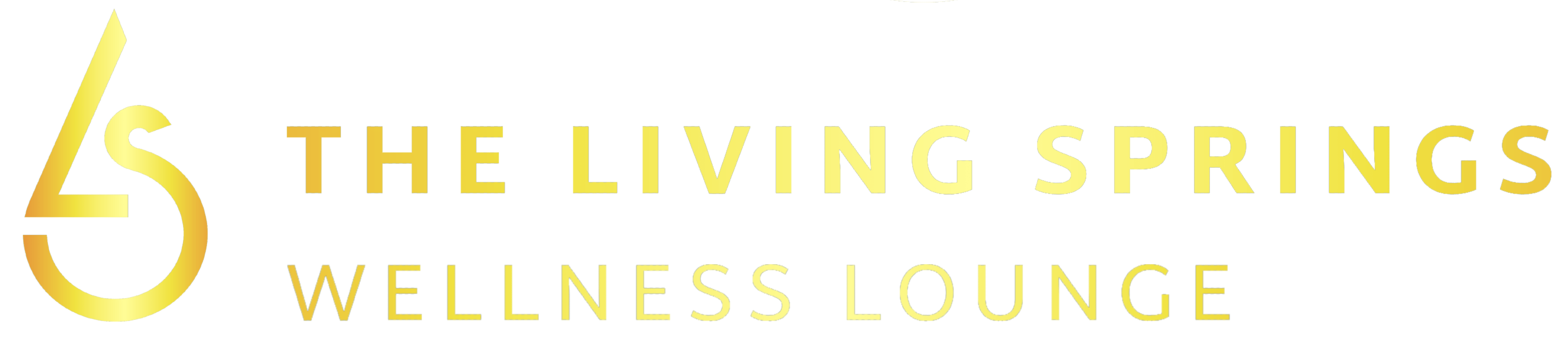Golden logo with the initials "LS" and the text "THE LIVING SPRINGS WELLNESS LOUNGE" on a black background.